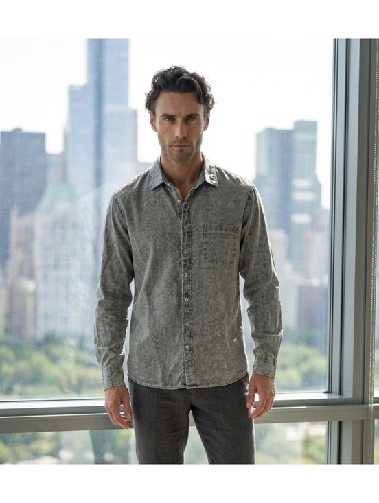 Other - David Smith Australia Men's Gray 100% Premium Linen Button-Up Shirt Size XL